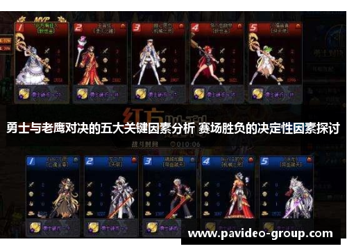 勇士与老鹰对决的五大关键因素分析 赛场胜负的决定性因素探讨 勇士与老鹰对决的五大关键因素分析 赛场胜负的决定性因素探讨